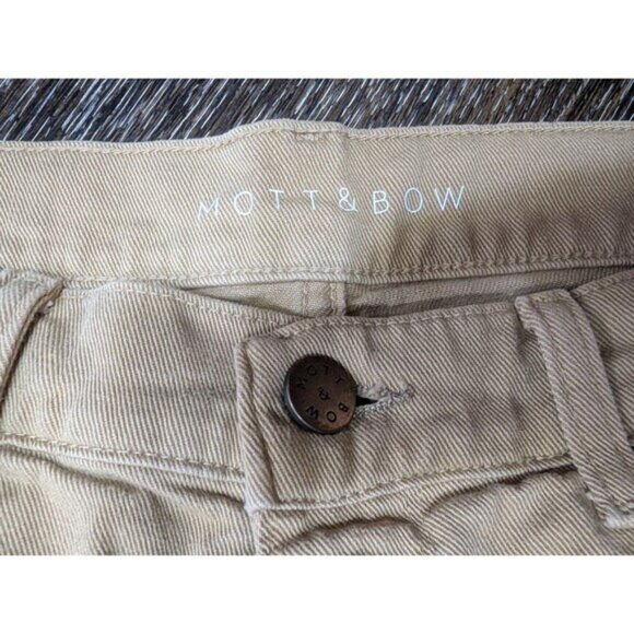 Mott Bow Jeans Mens 32x30 Brown Khaki Skinny Mercer Five Pocket Stretch 129 - Picture 3 of 8